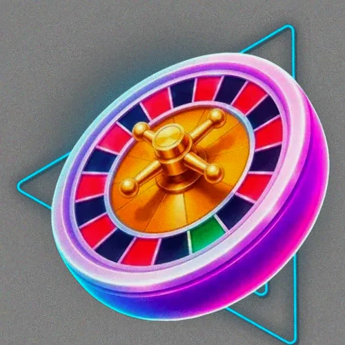 Neon roulette wheel