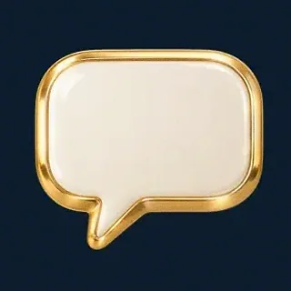 Gold speech bubble — Sydspin